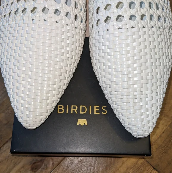 Birdies The Dove White Ecru Slide Flat Sz. 6 - Picture 3 of 6